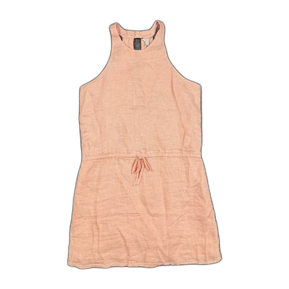 Joie Halter Dress Womens Small Persimmon Orange Drawstring Waist Sleeveless NWT